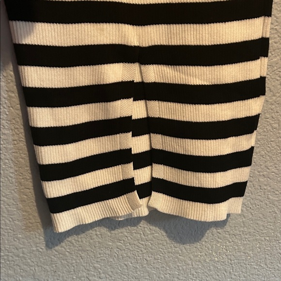 Striped Black and White Knit Dress - Picture 6 of 6